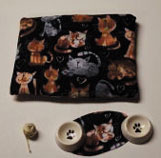 BYBCER135GT - Cat Bed Set, Gray &amp; Tan Cats