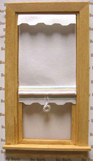 BYBWS9 - Designer Window White Shade, Blue/Pink/Yellow Trim
