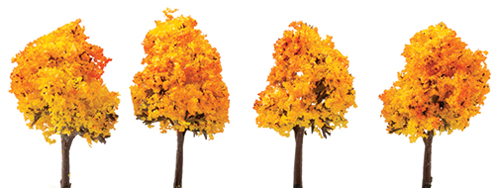 CA7002 - 2-1/2 Inch Red/Orange Autumn Tree, 4PK