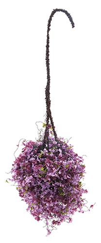 CAHBS14 - .Hanging Basket: Burgundy-Mauve, Small