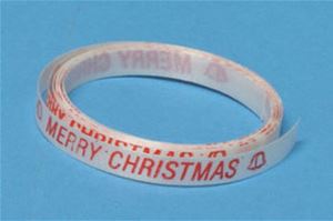 CAR0783 - Merry Christmas Ribbon, 1 Yard, Repeats the Saying