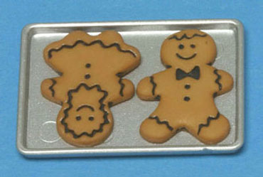 CAR0806 - Gingerbread Boy &amp; Girl On Cookie Sheet