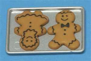 CAR0806 - Gingerbread Boy &amp; Girl On Cookie Sheet