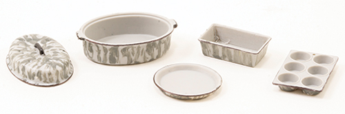 CAR0842 - Baking Set 4Pc Grey Graniteware