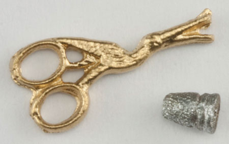 CAR0993 - Stork Scissors And Thimble
