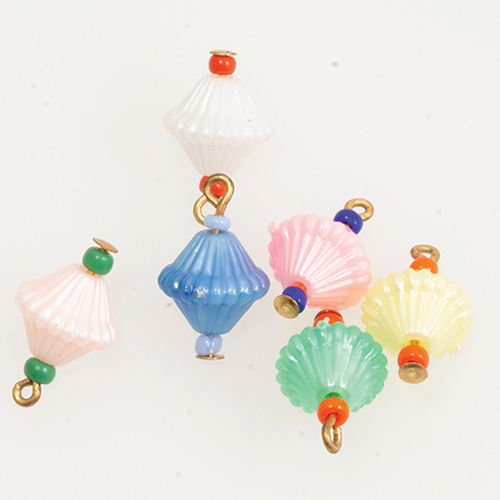 CAR1289P - Lantern Ornaments, 6 Ast Pastel