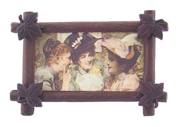 CAR8842L - Before Red Hats In Antique Leaf Frame