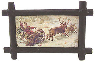 CARF842C - Santa &amp; Sleigh Framed Picture