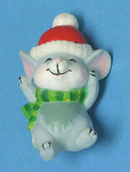 CARM1251L - Santa Mouse, 1-1/2 Inch H