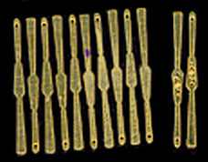 CAT10A - Brass Fan Sticks with 2 Guards 12Pcs.