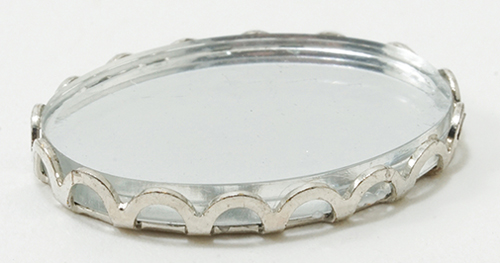 CB084SL - Tiny Mirrored Tray, Silver