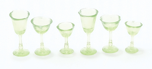 CB110TG - 6 Pcs, Stemware, Translucent Green