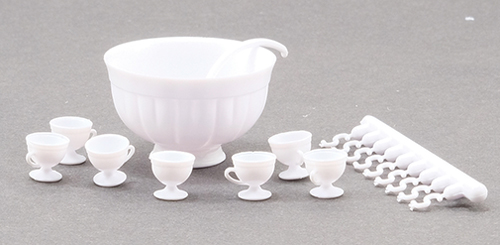 CB120W - 8 Piece Punch Bowl Set, White