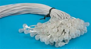 CK1010-9B - Bulk, 12V Frosted Pea Bulb with 8 Inch White Wire