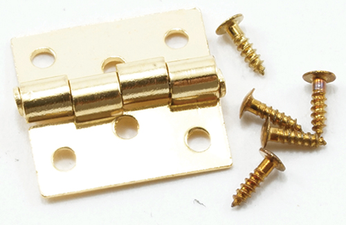 CLA05544 - Butt Hinges with Nails,Brass, 4/Pk