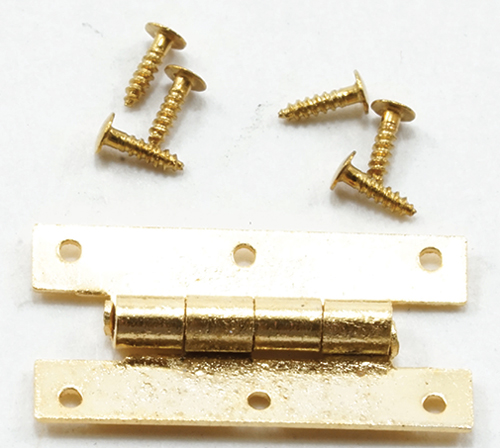CLA05562 - H Hinges with Nails,Brass, 4/Pk