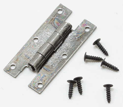 CLA05567 - H Hinges With Nails, Pewter, 4/Pk
