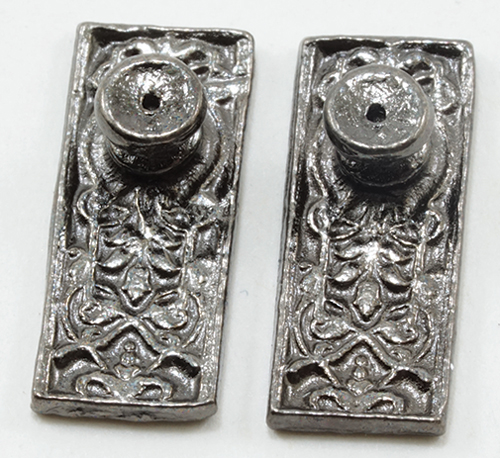 CLA05614 - Ornate Door Knobs, 4/Pk, Pewter