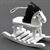 CLA10375 - Rocking Horse, White, NEW DESIGN