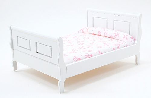 CLA10973 - Sleigh Bed, White