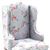 CLA10997 - Chair, Walnut with Gray Floral Fabric  () (NEW DESIGN)