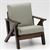 CLA12049 - Walnut Chair, Light Gray