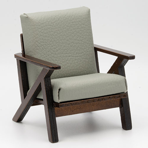 CLA12049 - Walnut Chair, Light Gray