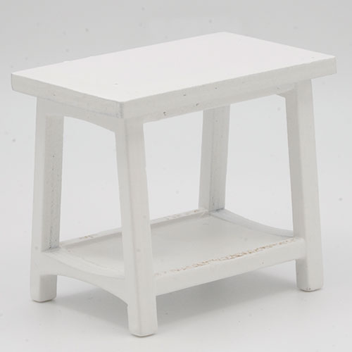 CLA12060 - Rectangular Side Table, White