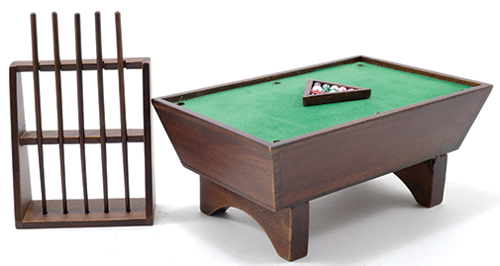 CLA91324 - Discontinued: Pool Table Set/24, Walnut (Clam)
