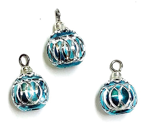 CLD236 - Discontinued: Turquiose Rings Ornament, Pkg. 3