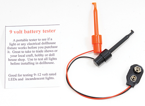 CRS719 - 9 Volt Tester with Lead Clips