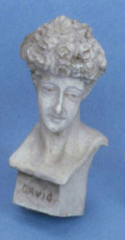 FCA1494GY - David Bust Statue 1 Pc Gray