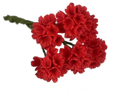 FCA1802RD - Geranium with O Leaf, Red, 6 Pc