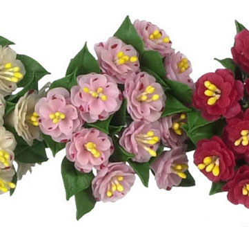 FCA2204PS - Camelia Flowers 1Dz, Pink Strips