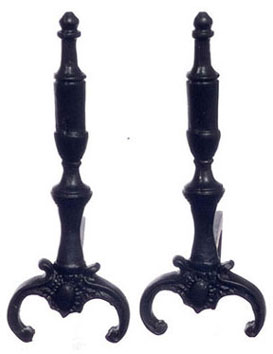 FCA3754BK - Period, Black Andirons, 1Pr