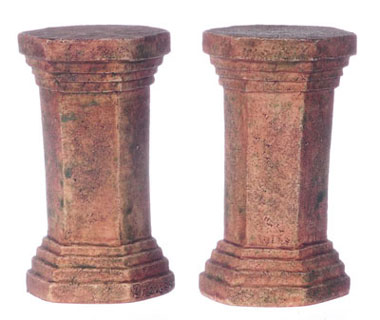 FCA4001GA - Hexagonal Pedestal 2 Pcs, Gray Ancient