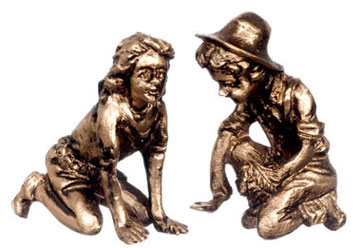 FCA4322GD - Boy &amp; Girl Gardener, Gold