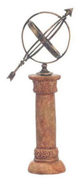 FCA4507AG - Pedestal &amp; Globe, Aged
