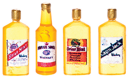 FR40313 - 4 Vintage Whiskey Bottles