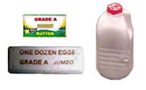 HR55039 - Dairy Set- Milk, Butter, Egg Carton