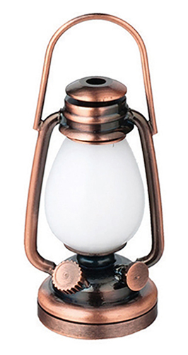 HW2342 - .LED Oil lamp Lantern, Copper