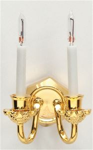 HW2526 - Double Candle Wall Sconce with Bi-Pin Bulbs