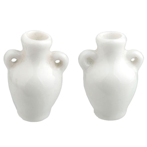 HW45171 - 2-Pc. White Double-Handled Urn