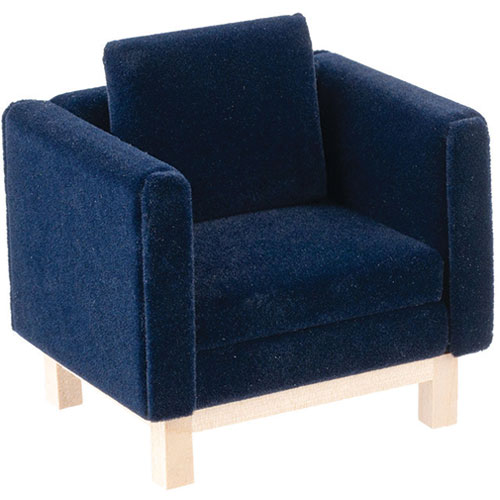 HW60261 - Indigo Velvet Armchair