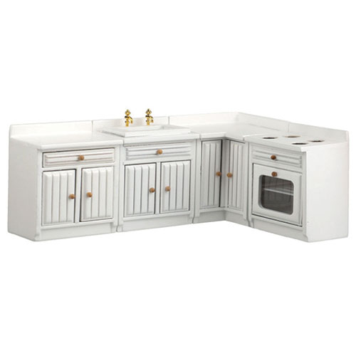 HW80705 - 4-Pc. White Beadboard Kitchen
