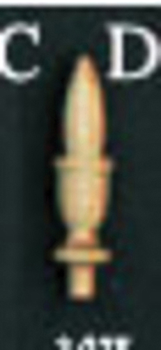 HW12036 - Wooden Finial, 3/4, 4/Pk