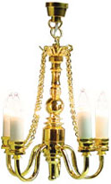 HW2009 - Brass 5 Arm Palace Chandelier