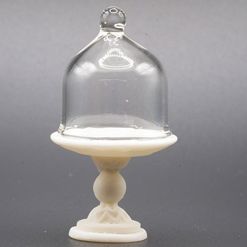 IM65173 - White Pedestal with Glass Cover