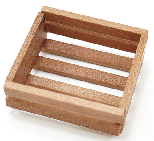 IM65440 - 8-Slat Wood Crate, Walnut Stain  ()