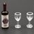 IM65758 - Wine Bottle with Label and 2 Empty Wine Glasses  ()